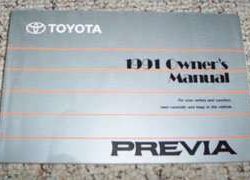 1991 Toyota Previa Owner's Manual