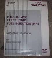 1991 Dodge Ram 50 2.4L & 3.0L MMC EFI Engines Powertrain Diagnostic Procedures