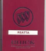 1991 Buick Reatta Owner's Manual