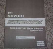 1991 Suzuki Sidekick 4Door Service Manual Supplement