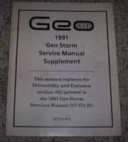 1991 Geo Storm Driveability & Emissions Service Manual Supplement