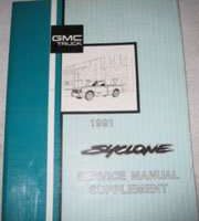 1991 GMC Syclone Shop Service Repair Manual Supplement