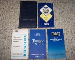 1991 Ford Tempo Owner's Manual Set