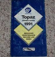 1991 Mercury Topaz Owner's Manual
