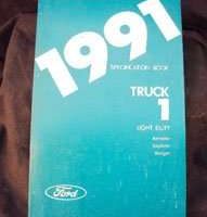 1991 Ford Aerostar, Explorer & Ranger Specificiations Manual