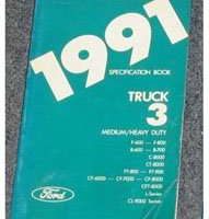 1991 Ford Medium & Heavy Duty Trucks Specificiations Manual