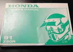 1991 Honda Z59R Motorcycle Owner's Manual
