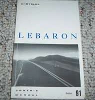 1991 Chrysler Lebaron Sedan Owner's Manual