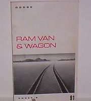 1991 Dodge Ram Van & Wagon Owner's Manual