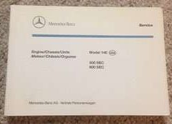 1993 Mercedes Benz 500SEC & 600SEC 140 Chassis Parts Catalog
