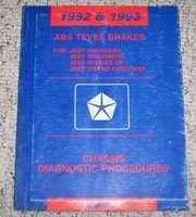 1992 Jeep Wagoneer ABS Teves Brakes Chassis Diagnostic Procedures Manual