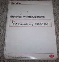 1992 Audi S4 Electrical Wiring Diagrams Manual