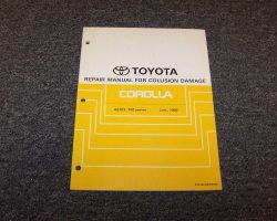 1992 Toyota Corolla Collision Repair Manual