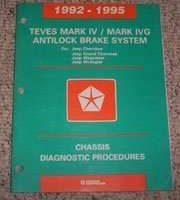 1993 Jeep Cherokee Teves Mark IV & Mark IVG ABS Chassis Diagnostic Procedures Manual