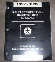 1992 Dodge Viper 8.0L EFI (SFI) Powertrain Diagnostic Procedures