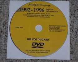 1992 Mercury Capri Service Manual DVD