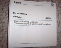1993 Volkswagen Eurovan Electrical Wiring Diagrams Troubleshooting & Component Diagrams