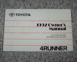 1992 Toyota 4Runner Owner's Manual