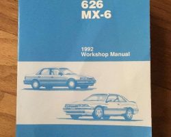1992 Mazda 626 & MX-6 Service Manual