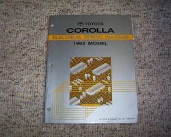 1992 Toyota Corolla Electrical Wiring Diagram Manual