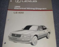 1992 Lexus LS400 Electrical Wiring Diagram Manual