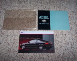 1992 Nissan Maxima Owner's Manual Set
