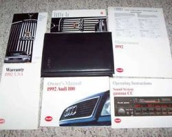 1992 Audi 100 Owner's Manual Set