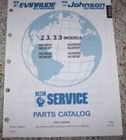 1992 Johnson Evinrude 2.3 & 3.3 HP Models Parts Catalog