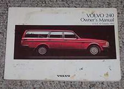 1992 Volvo 240 Owner's Manual