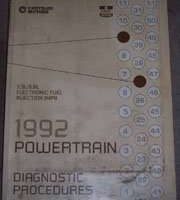 1992 Dodge Caravan 3.3L & 3.8L EFI Engines Powertrain Diagnostic Procedures