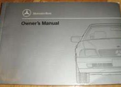 1991 Mercedes Benz 300SL Owner's Manual