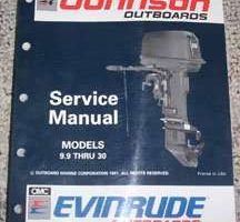 1992 Johnson Evinrude 10 HP Models Service Manual