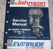 1992 Johnson Evinrude 88 HP 90 Cross V Models Service Manual