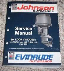 1992 Johnson Evinrude 250 HP 90 Loop V Models Service Manual