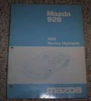 1992 Mazda 929 Service Highlights Manual