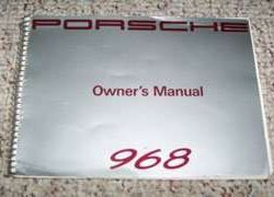 1992 Porsche 968 Owner's Manual