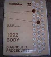 1992 Dodge Dynasty AC Body Diagnostic Procedures