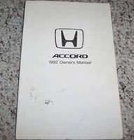 1992 Honda Accord Coupe Owner's Manual