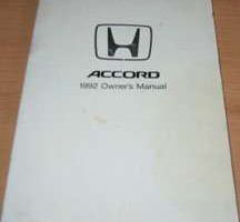 1992 Honda Accord Sedan Owner's Manual