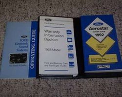 1992 Ford Aerostar Owner's Manual Set