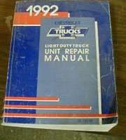 1992 Chevrolet Astro Unit Repair Manual