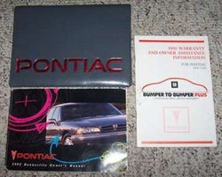 1992 Pontiac Bonneville Owner's Manual Set
