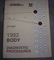 1992 Dodge Caravan CCD Bus Body Diagnostic Procedures