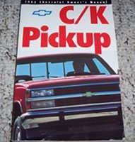 1992 Chevrolet Silverado C/K Pickup Truck Owner's Operator Manual User Guide