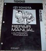 1992 Toyota Camry A540E Automatic Transaxle Service Repair Manual