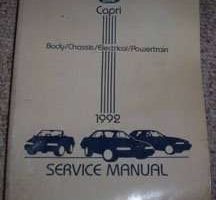 1992 Mercury Capri Service Manual