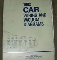 1992 Mercury Sable Large Format Wiring Diagrams Manual