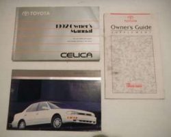 1992 Toyota Celica Owner's Manual Set