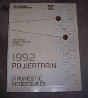 1992 Dodge Colt Charging & Speed Control Systems Powertrain Diagnostic Procedures