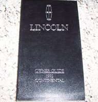 1992 Lincoln Continental Owner's Manual